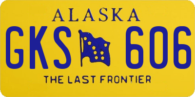 AK license plate GKS606