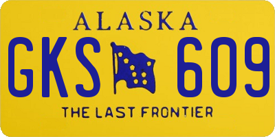 AK license plate GKS609