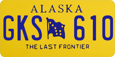 AK license plate GKS610