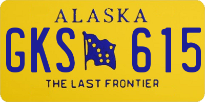 AK license plate GKS615