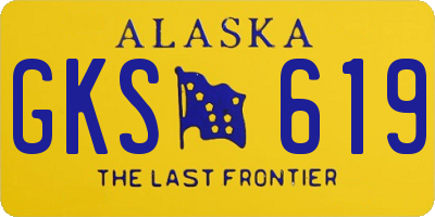AK license plate GKS619