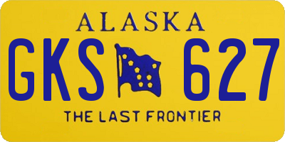 AK license plate GKS627
