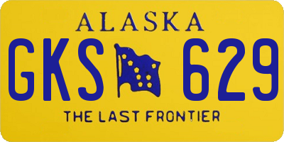 AK license plate GKS629