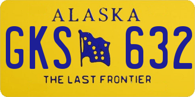 AK license plate GKS632