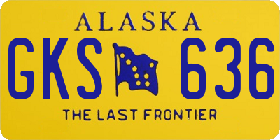 AK license plate GKS636