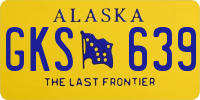AK license plate GKS639