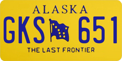 AK license plate GKS651