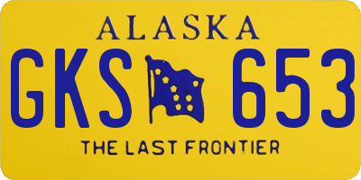 AK license plate GKS653