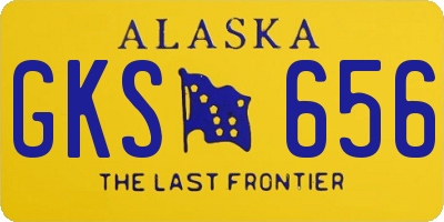 AK license plate GKS656