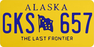 AK license plate GKS657