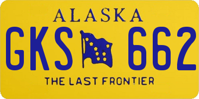 AK license plate GKS662