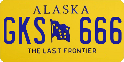 AK license plate GKS666