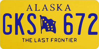 AK license plate GKS672