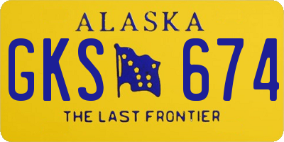 AK license plate GKS674