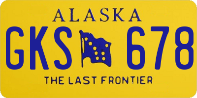 AK license plate GKS678