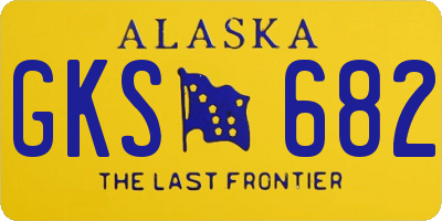 AK license plate GKS682