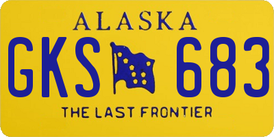 AK license plate GKS683