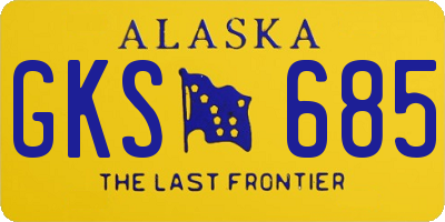 AK license plate GKS685