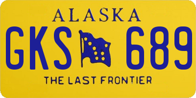 AK license plate GKS689