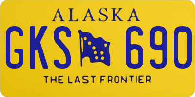 AK license plate GKS690