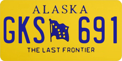 AK license plate GKS691