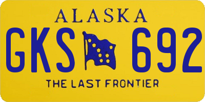 AK license plate GKS692