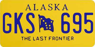 AK license plate GKS695