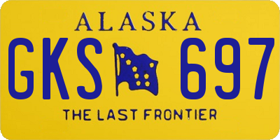 AK license plate GKS697