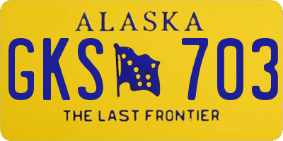 AK license plate GKS703