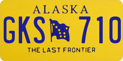 AK license plate GKS710