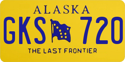 AK license plate GKS720