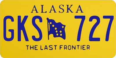 AK license plate GKS727