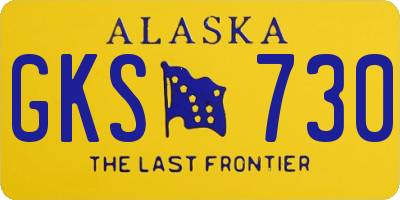 AK license plate GKS730
