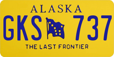 AK license plate GKS737