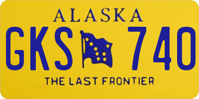 AK license plate GKS740