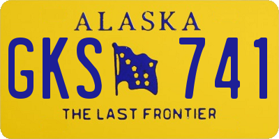 AK license plate GKS741