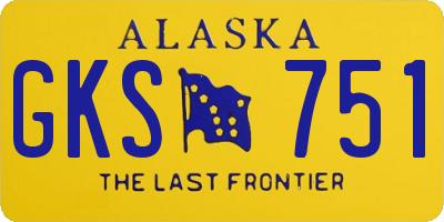 AK license plate GKS751