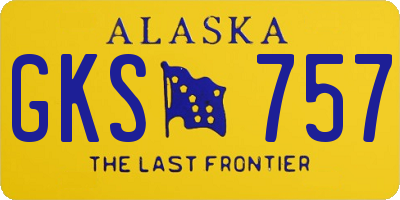 AK license plate GKS757