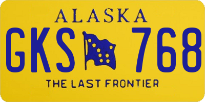 AK license plate GKS768