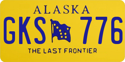 AK license plate GKS776