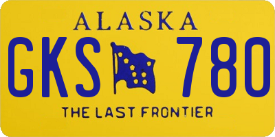 AK license plate GKS780