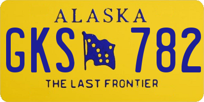 AK license plate GKS782