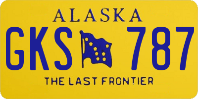 AK license plate GKS787