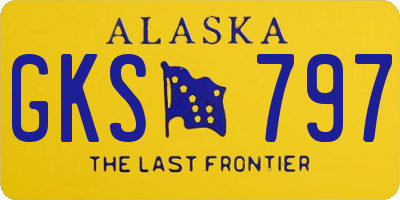 AK license plate GKS797