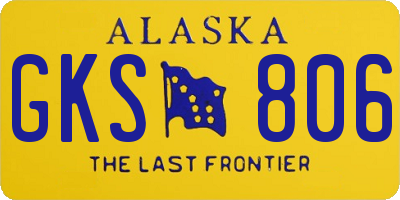 AK license plate GKS806