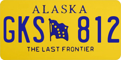 AK license plate GKS812