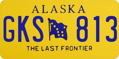 AK license plate GKS813