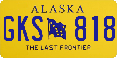 AK license plate GKS818