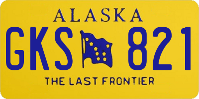 AK license plate GKS821