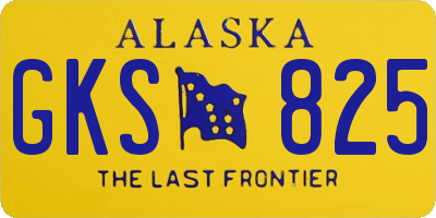 AK license plate GKS825